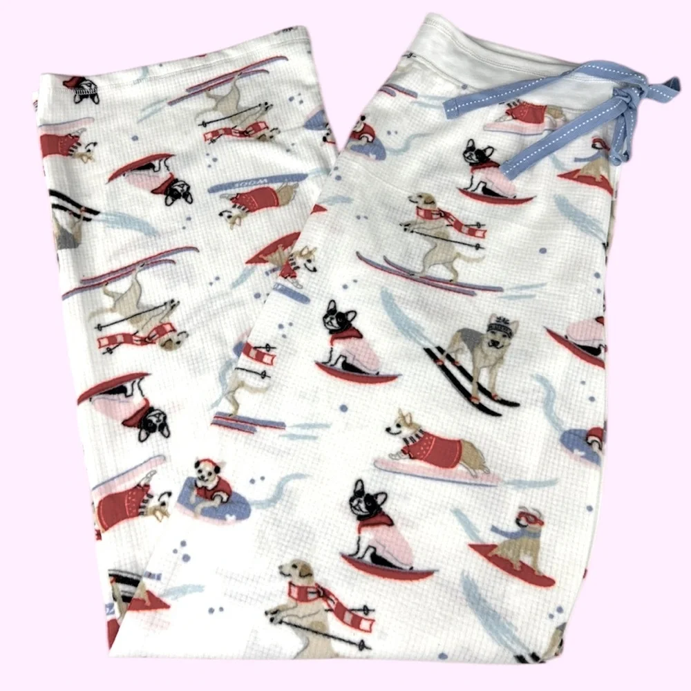 PJ Salvage - ‘Skiing Dogs’ Soft. Woman’s Pajama set. SZ: M. NWT Firm! Last one! - Picture 4 of 11
